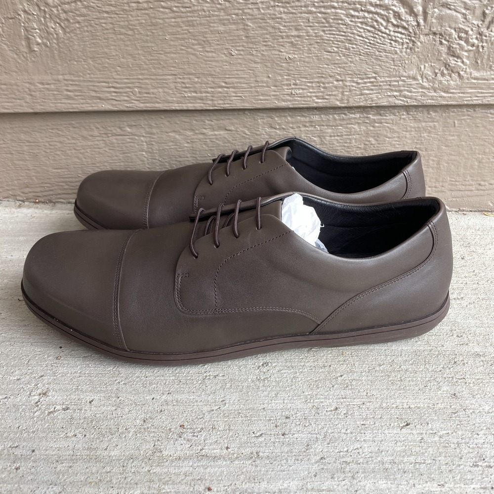 NEW Birchbury Brenston Moonrock Brown Men's US 14 Barefoot Leather Dress Shoe - Picture 5 of 7